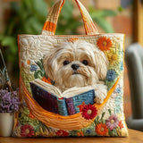 Sac Artisanal - Shih Tzu s Knjigama i Cvijećem