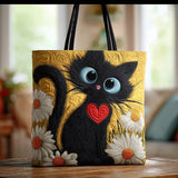 Sac Artisanal - Crna mačka s tratinčicama