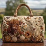 Putna torba s quiltanim uzorkom Highland Cow