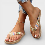 Sandalias Planas Mujer Estilo Étnico