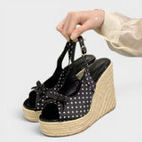 Sandalias Cuña Retro Mujer