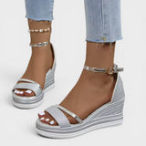 Sandalias Plataforma Monocromáticas Mujer