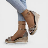 Sandalias Plataforma Monocromáticas Mujer