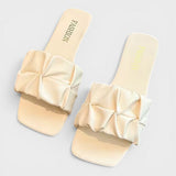 Sandalias Plisadas Mujer Slip-On