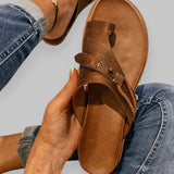 Sandalias Planas Mujer Dedo Tiras