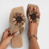 Sandalias Plataforma Floral Mujer