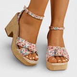Sandalias Cuña Boho Mujer