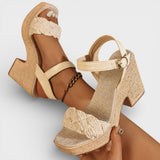 Sandalias Cuña Boho Mujer