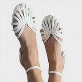 Sandalias Planas Mujer Punta Abierta