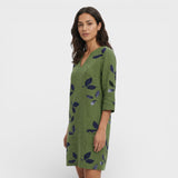 Vestido Mini Vintage Escote V
