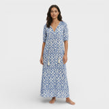 Maxi Boho Haljina s V-Izrezom