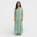 Maxi Boho Haljina s V-Izrezom