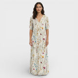 Maxi Boho Haljina s V-Izrezom