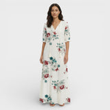 Maxi Boho Haljina s V-Izrezom