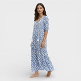 Maxi Boho Haljina s V-Izrezom