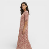 Vestido Maxi Boho Escote Pico