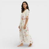 Vestido Maxi Boho Escote Pico
