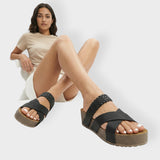 Sandalias Plataforma Mujer Tiras Trenzadas