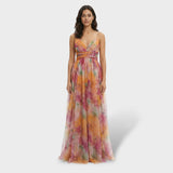 Vestido Largo Floral Fiesta Tirantes