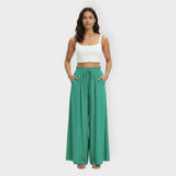 Pantalones Anchos Mujer Cintura Elástica