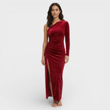 Vestido Midi Terciopelo Elegante Mujer