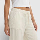 Pantalones Lino Mujer Cintura Elástica