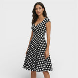 Vestido Midi Rosa Retro Cóctel