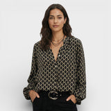 Ženska Fluida Blusa s V-Izrezom