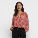 Ženska Fluida Blusa s V-Izrezom