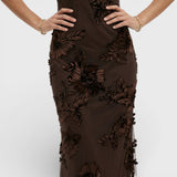 Vestido Maxi Bordado Floral Mujer