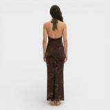 Vestido Maxi Bordado Floral Mujer