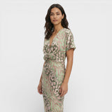 Vestido Largo Mujer Escote Pico