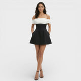 Vestido Mini Bardot Elegante Mujer
