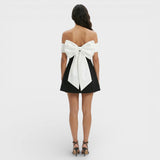 Vestido Mini Bardot Elegante Mujer
