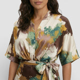 Vestido Largo Escote Pico Mujer