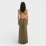 Vestido Largo Halter Lentejuelas Mujer