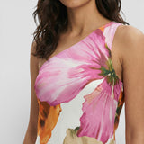 Vestido Largo Mujer Un Hombro Estampado