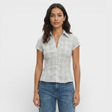 Camisa Cuadros Manga Corta Mujer