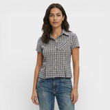 Camisa Cuadros Manga Corta Mujer