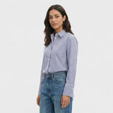 Blusa Rayas Manga Acampanada Mujer