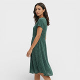 Vestido Mini Verde Floral Mujer