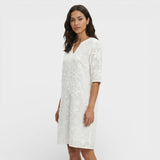 Vestido Midi Mujer Bordado Flores