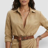 Vestido Camisero Largo Mujer Elegante