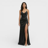 Vestido Maxi Abertura Elegante Mujer