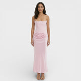 Vestido Maxi Corsé Strapless Mujer