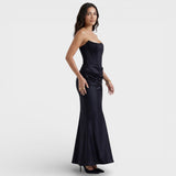 Vestido Maxi Corsé Strapless Mujer