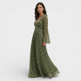 Vestido Maxi Bohemio Escote Pico