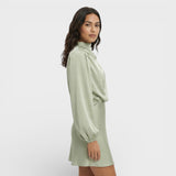 Vestido Asimétrico Mini Satinado