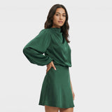 Vestido Asimétrico Mini Satinado
