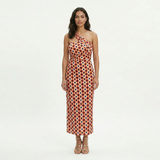 Vestido Midi Fiesta Un Hombro